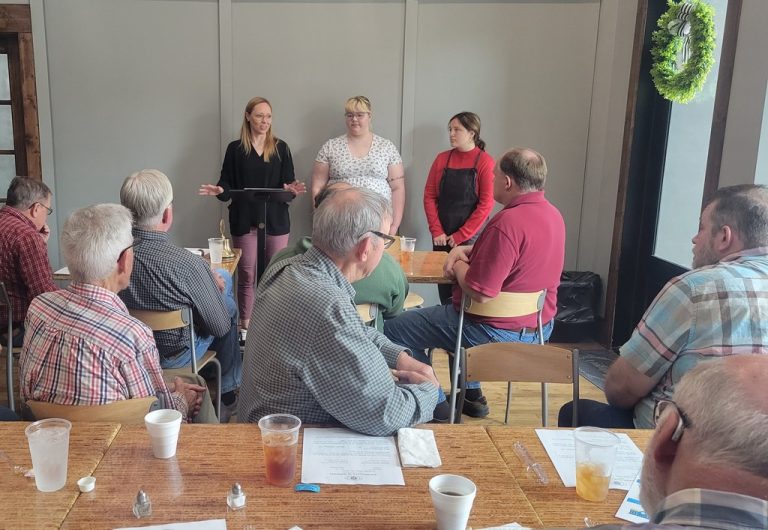 Pictured from left to right are: Educators Rising Teacher Leader Danielle Callanan, Lily Wade and Libby Gotmer. Contributed image