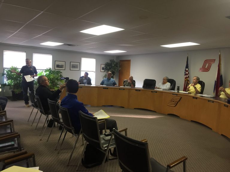 During the Slater City Council on Tuesday night, June 7, councilmembers listened to a presentation from AirLink Rural Broadband Wireless Outside Plant Manager Marty Patrick. Danielle Linton-Hatfield/Democrat-News