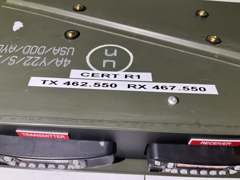 Pictured above is Saline County Emergency Management’s in-house repeater used for the General Mobile Service Radio. Danielle Linton-Hatfield/Democrat-News