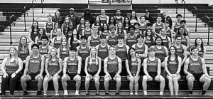 More than 50 athletes are competing on the track and field teams at Marshall High School. Pictured (from left): front, Bailey Riley, Andrew Ybarra, Mollie Sims, Josh Sandoval, Alexis Neff, Nick Shireman, Jaedyn Borja, Gavyn Bakert, Bayleigh Riley, Chris Davis; second, Haylee Lent, Jose Andrade-Gonzalez, Lauren Chaney-King, Adrian De La Torre, Stephen Caviness, Nick Arnold, Jackson Hazell, Karla Herrera, Noah Blumhorst, Ella Green; third, Jade Aragon, Riley Wilkinson, Mimi Sherman, Matthew Pomerenke, Shawn Hensley, Trevieon Carter, Kenzie Dowell, Abbie Fuchs, Tancy William; fourth, Ava Shepard, Staci Brown, Zy'Keriyah Napier, Saxon Post, Shelley Thompson, Eliza Papreck, Fernando Flores, Dominic Garcia Lara, Deaginn Slusher, Santiago Garcia; fifth, Jacob Leavitt, Graycee Hendrix, Samara Serrano, Kamryn Hedrick, Avionna Carter, Mareli Andrade-Gonzalez, Deegan Ball, Levin Duncan, Oduver Alvarez; back, manager Presley Duncan, assistant coach Zach Glassmaker, assistant Coach Jermaine Solomon, Seth Philpott, Khody Banty, head girls’ coach Amanda Van Winkle, head boys’ coach Justin Van Winkle, manager Lilli Griffitt. (Contributed image)