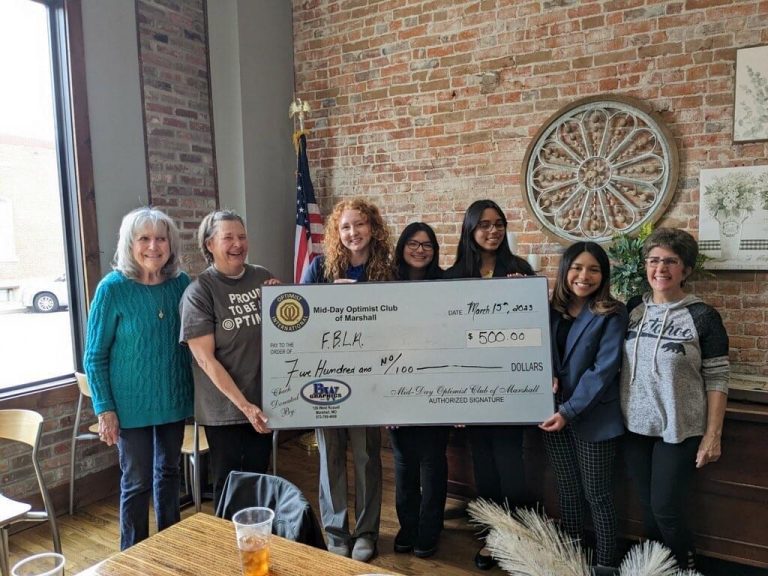 Pictured left to right Becky McRoberts, Holly Huston, Kaylee Guevara, Dianna Escarate, Kristine Morales and Phyllis Rector and Michelle Hanson. Contributed image