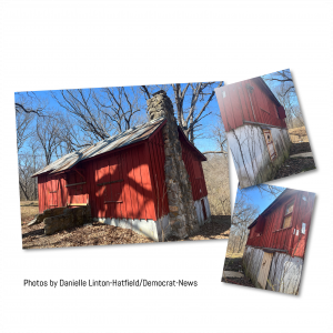 The Marshall Park Board receives comments on Wednesday evening, April 5, regarding the old Girl Scout cabin. A prior presentation on the cabin was given in February regarding renovations of the structure.