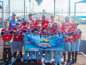 The 11U Rebels baseball team took first place at the KC Sport Crown Town Challenge on May 21. Pictured (from left): front, Ayden Parker, Ben Fann, Zane Horton, Brady Brayman, Reid McKinney, Brady Verts, Tytus Lark, Grayson Thompson; middle, Logan Meyer, Brock Riley, Caden Boland and Cort Howery; back, coaches Eric Fann, Josh Riley, Seth Thompson and Koeln McKinney. (Contributed image)