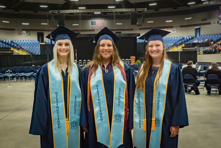 State Fair Community College’s 2023 Distinguished Student recipients are, from left, Peyton Anderson of Knob Noster, Deidra Anderson of Slater and Bayleigh Hunziger of Cross Timbers. Contributed image
