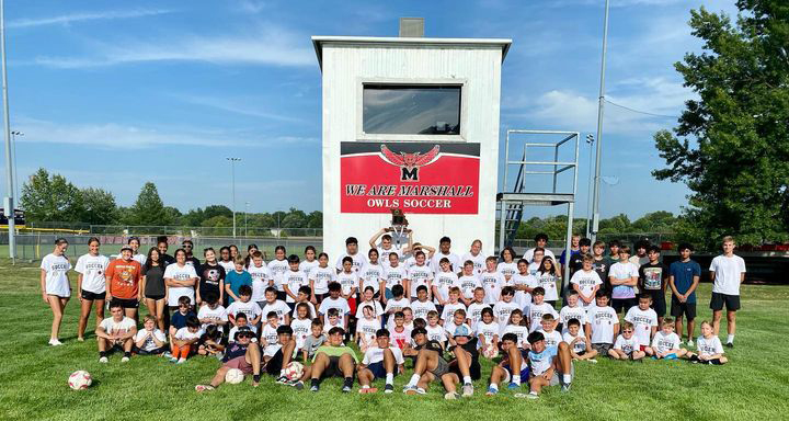The Marshall Owls Coed Youth soccer camp was held July 18-20 at the Marshall Sports Complex. MHS boys’ head coach Justin Van Winkle says it was a huge success, drawing 72 youths in grades 1-8. (Contributed image)