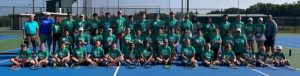 Marshall Junior Tennis finished up its nearly month-long season on Wednesday, June 28. Pictured are youths and instructors who took part, including a Jamboree on June 20. Mallory Weber, with the USTA Missouri District), of which Marshall is a member (Springfield Cooper Tennis), also attended the event. Marshall Parks and Recreation Director Chad Unterreiner and Parks and Recreation Specialist Travis Moritz also were in attendance. (Contributed image)
