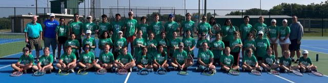 Marshall Junior Tennis finished up its nearly month-long season on Wednesday, June 28. Pictured are youths and instructors who took part, including a Jamboree on June 20. Mallory Weber, with the USTA Missouri District), of which Marshall is a member (Springfield Cooper Tennis), also attended the event. Marshall Parks and Recreation Director Chad Unterreiner and Parks and Recreation Specialist Travis Moritz also were in attendance. (Contributed image)