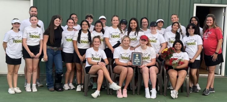 The Lady Owls are (from left): front (seated), Alizah Russell, Bailey Kueker, Holly Huston, Ashley Turcios; middle, Kate-Lynn O’Donnell, Kady Dickson-Sayer, Reagan Russell, Kellin Fann, Jasmine Salmeron, Fatima Rubio, Avery Evans, Kaylen Alvarez, Bailey Riley, Heidi Jimenez, Darmius Escarate; back, assistant coach Dustin Blankenship, Emily Reith, Laila Trelow, Piper Brunson, Kennedy King, Michelle Lin, Kelly Rubio, Sofie Messing, Dianna Escarate, head coach Haley Tietz. Not pictured: Lauren Chaney-King and Brianna Carrillo. (Contributed image)