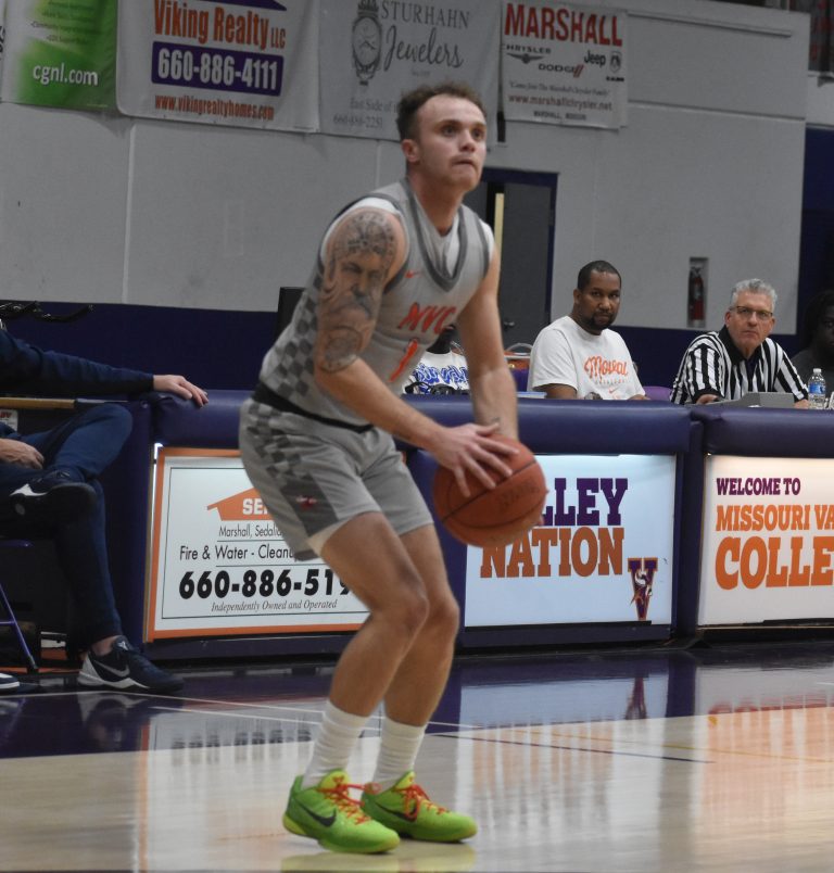 Valley junior Jace Lance, a 2020 graduate of Marshall High School, recently scored his 1,000th point as a Missouri Valley College basketball player. He is the 14th Viking in the history of the program to eclipse the mark. He currently sits at 1,010 points. The Vikings, who have won four of their last five and are 5-7 overall and 4-4 in the Heart of America Athletic Conference, next play at Central Methodist in Fayette at 7:30 p.m. Wednesday, Jan. 3, 2024. (File Photo -- Hobby King/Democrat-News)