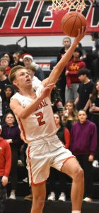 Owls’ senior Deacon Arends pumped in a team-high 12 points — all in the second half —but the Owls dropped a 70-42 North Central Missouri Conference decision at Kirksville last Friday night. Marshall dipped to 1-3 in the NCMC and 4-5 overall, while the Tigers improved to 7-2 and 2-1, respectively. (File Photo Hobby King/Democrat-News)